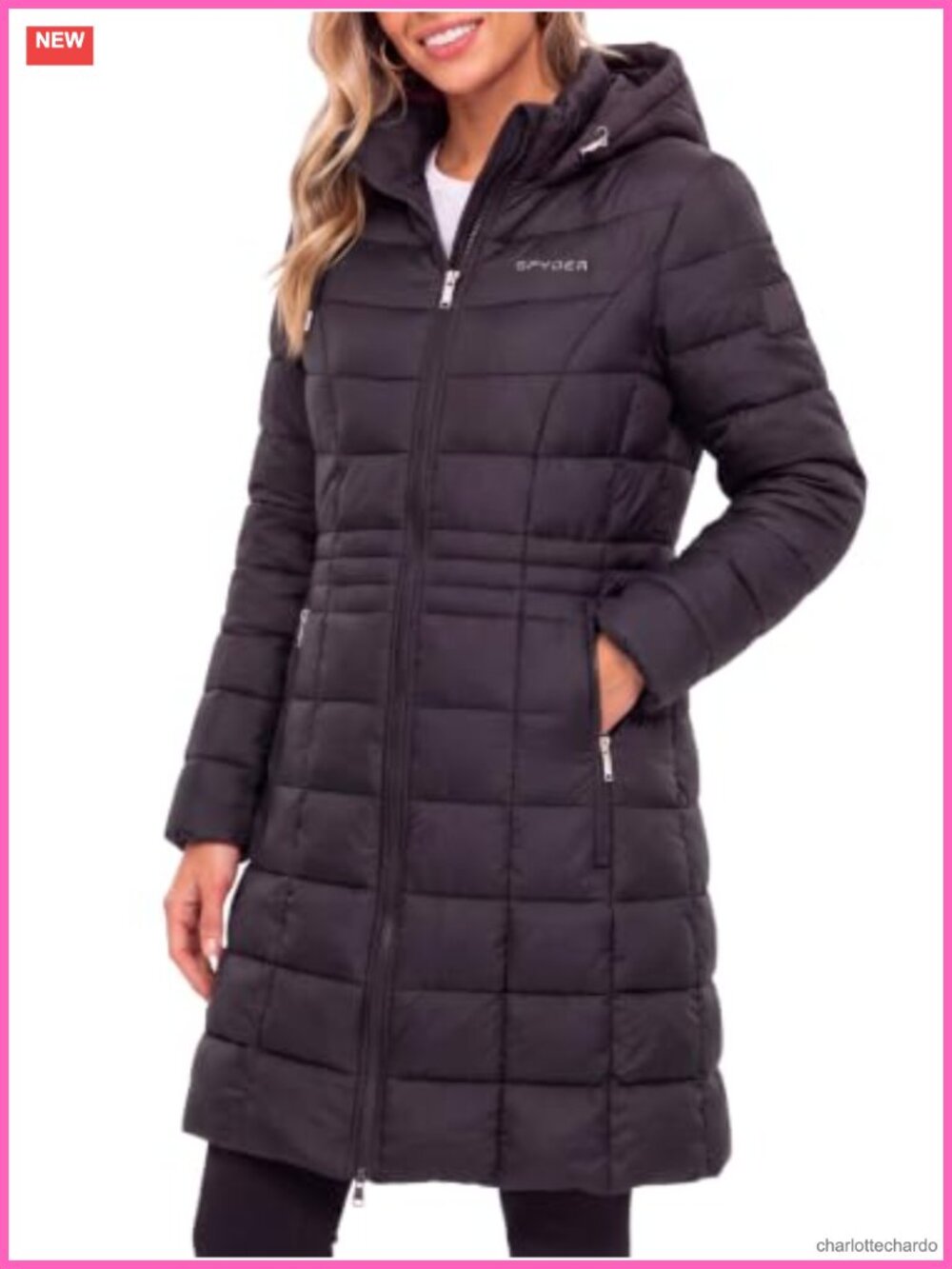 Spyder Packable Puffer Jacket Hooded Lightweight Travel Coat